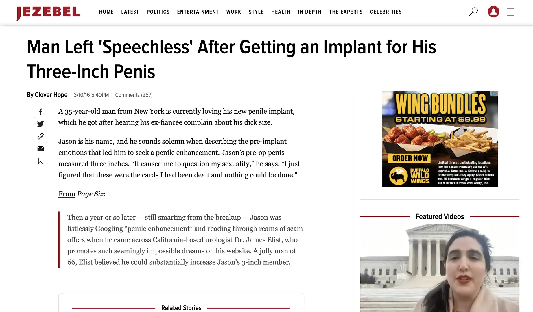 MAN LEFT 'SPEECHLESS' AFTER GETTING AN IMPLANT FOR HIS THREE-INCH PENIS